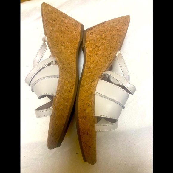 White Mountain White Leather Scrap Sandals - Picture 5 of 7